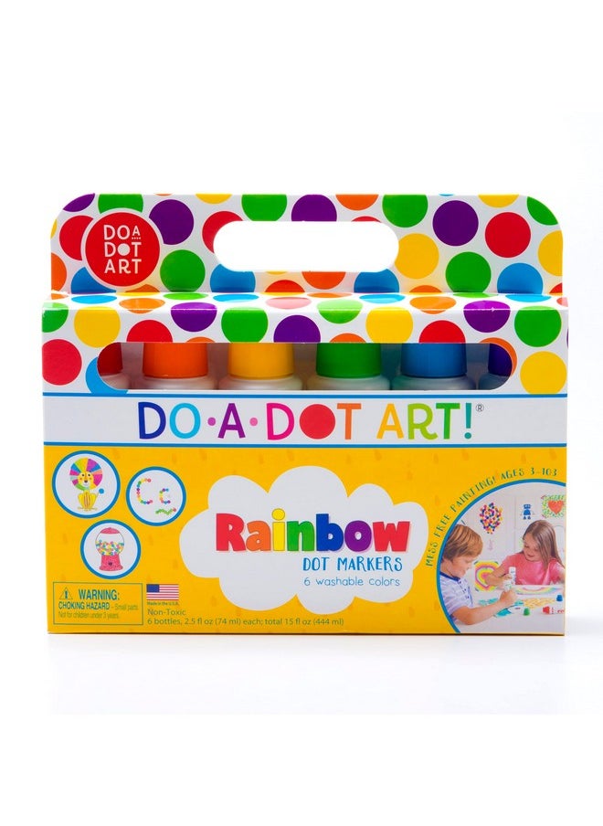 Do.A.Dot Art! Do A Dot Art! Markers 6-Pack Rainbow Washable Paint Markers, The Original Dot Marker, Activity Craft Coloring Supplies for Kids and Toddlers, Made in the USA  - Image 1