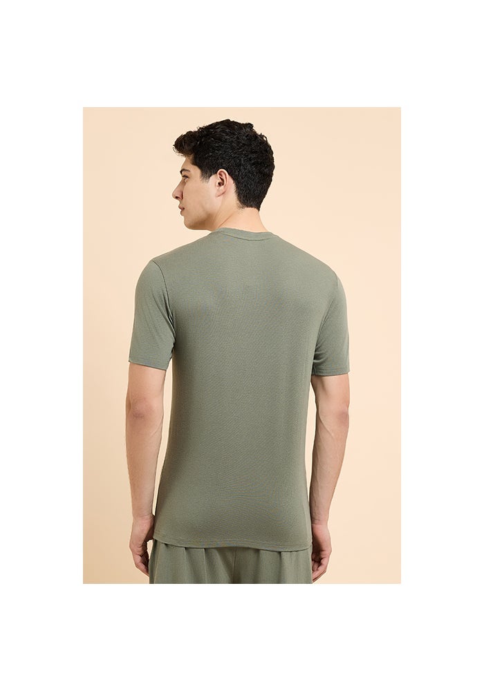 R&B Solid Sleep T-Shirt with Crew Neck and Short Sleeves - Image 5