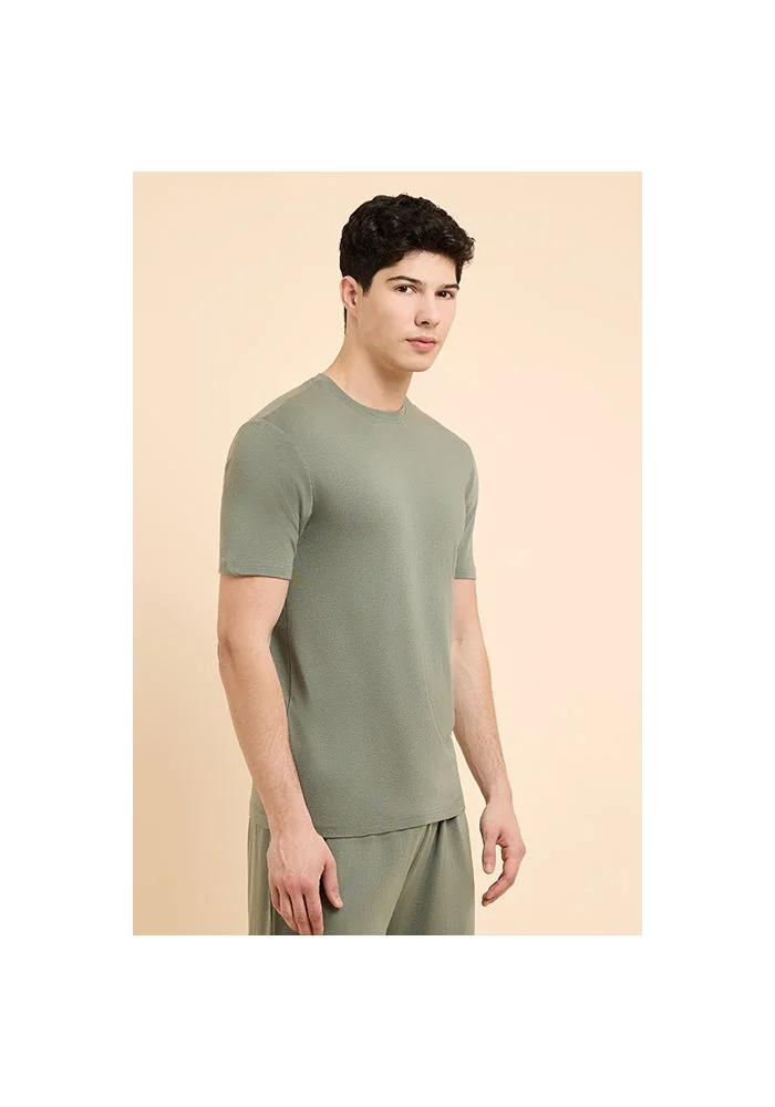 R&b  Solid Sleep T-Shirt with Crew Neck and Short Sleeves for Men | Best Price UAE