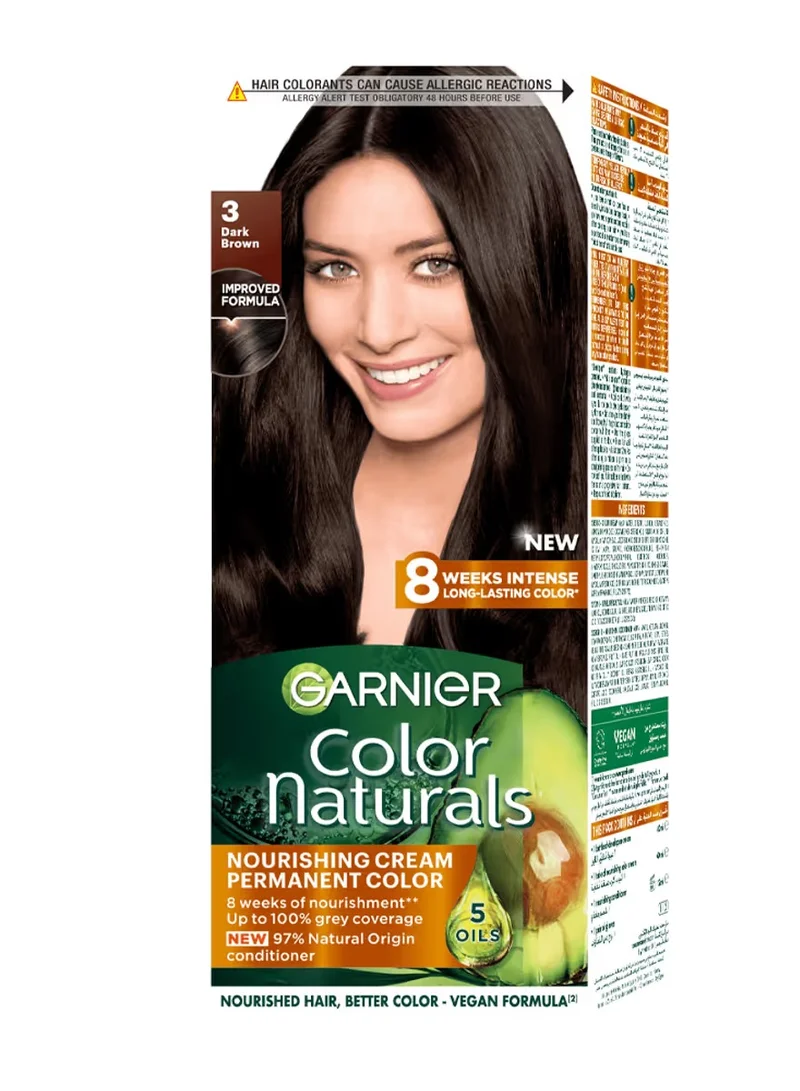 غارنييه كريم لون شعر كلر ناتشورالز 3 بني داكن