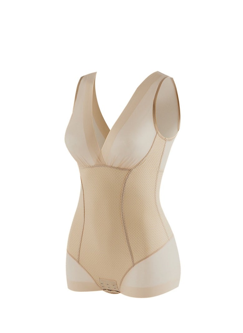 Generic - Women's Bodysuits, Breathable Body Shaper, V-neck Lace Thong Shapewear Bodysuit, Slimming Full Body Shapewear Bodysuit, Comfortable Waist Training Corset - Image 1