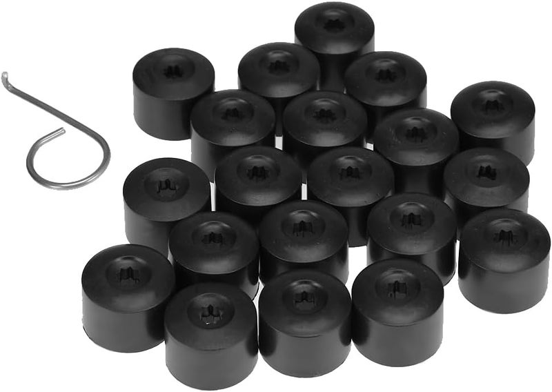 Zreneyfex Wheel Lug Nut Bolt Cover Caps Replacement Set for VW Jetta, Passat, Golf - 20 Caps with Dismantle Tool - Image 1