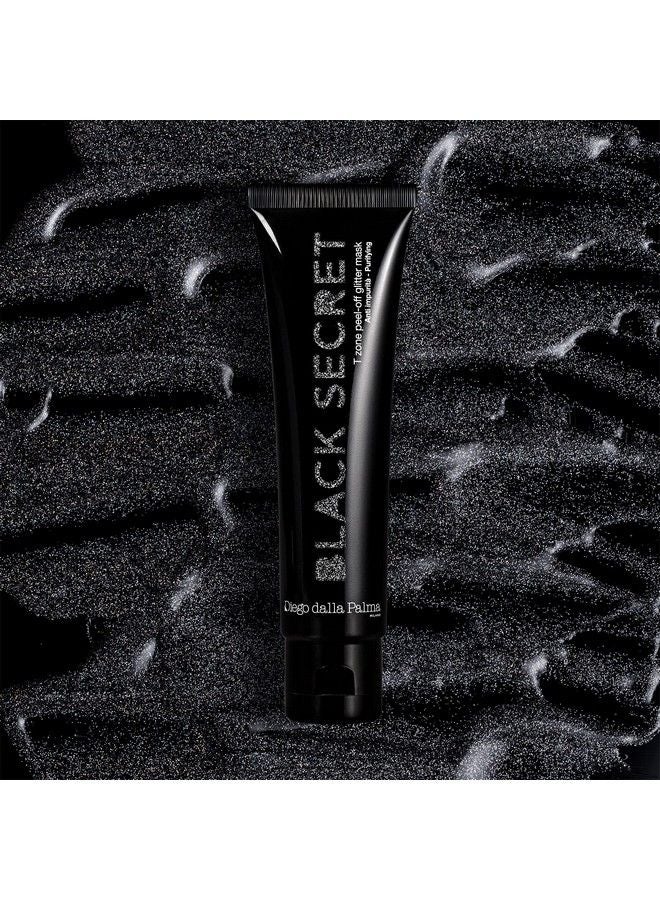 Diego dalla Palma Black Secret Tzone Peel Off Glitter Face Mask For All Skin Types With Activated Charcoal Enlarged Pores And Blackheads Are Less Visible Glittery Texture 1.2 Oz - Image 3