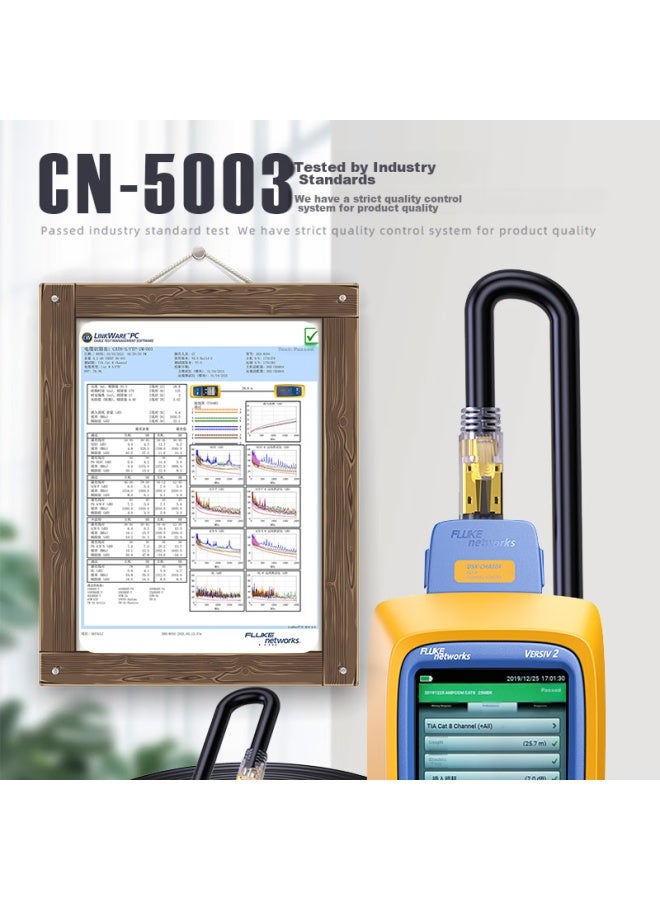Cncob Category 8 Ethernet Cable, Engineering-grade Double-shielded Pure Copper 8-core Twisted Pair, Gaming Network Cable, 10 Gigabit Patch Cord, Home Computer Network Connection Cable, Cat8 Cable, 15 Meters, Cn-5003 - Image 5
