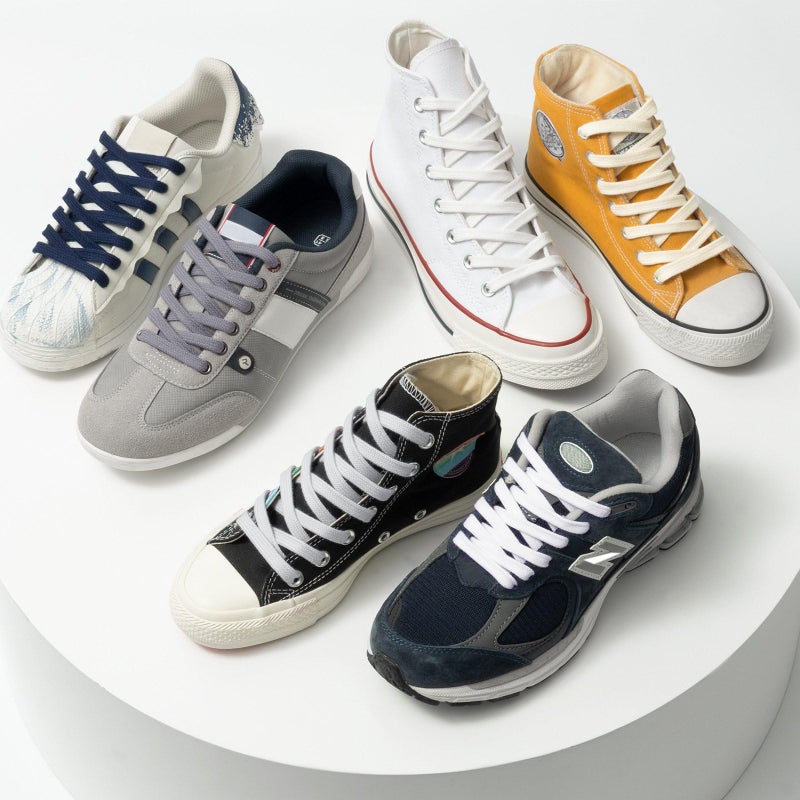 Handshop رباط أحذية رياضي مسطح عريض من هاندشوب 5/16" (زوجين) - رباط أحذية بديل للأحذية الرياضية والأحذية العادية بيج 55 بوصة (140 سم) - Image 4