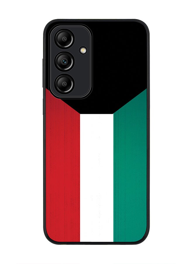 Stylizedd Rugged Black Edge Case for Samsung Galaxy A55, Slim fit Soft Case Flexible Rubber Edges Anti Drop TPU Gel Thin Cover -  Flag Of Kuwait - Image 1