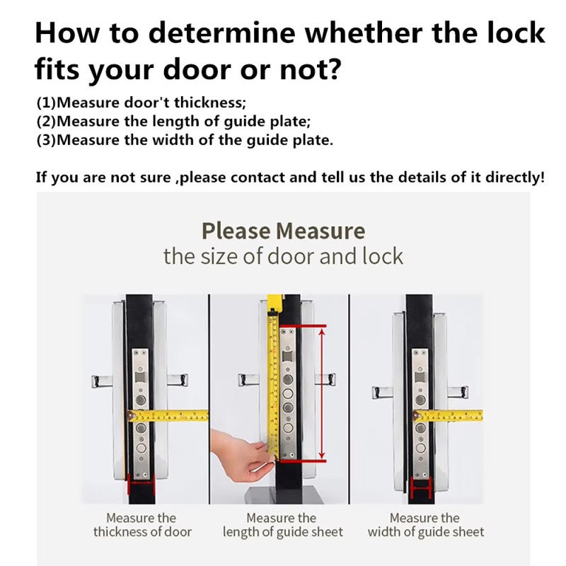 Smart Door Lock Silver 20mm Panel - 0.5s Fast Fingerprint Recognition Sliding Door Lock - Sturdy Full Steel Structure Biometric Lock for Home Sliding Glass Doors - Image 3