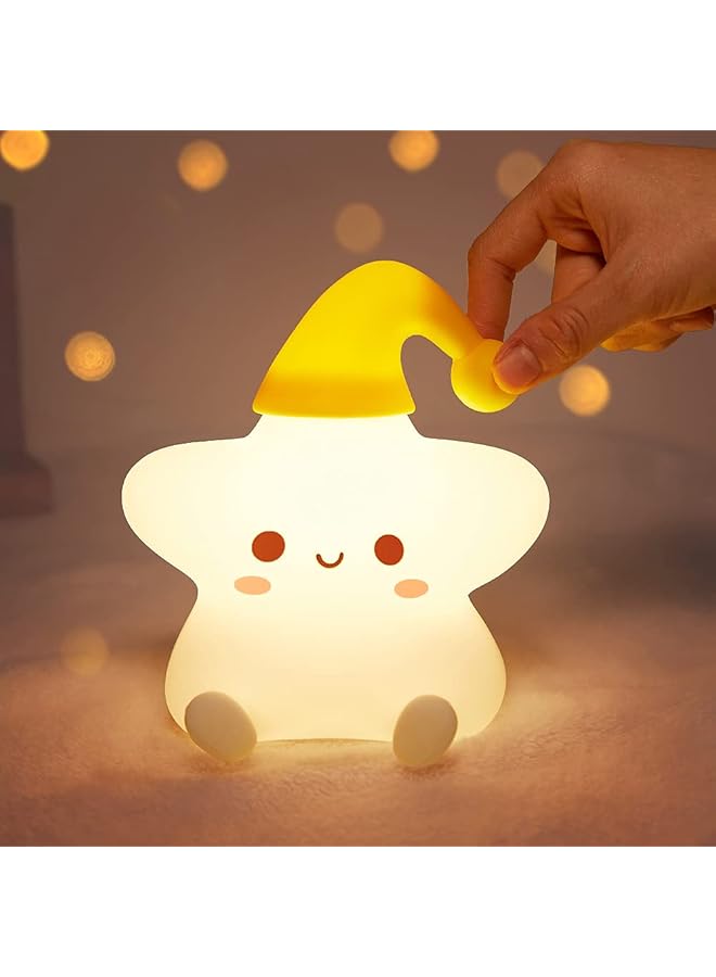The Bros Silicone Rechargeable Battery Cute Stars Night Light for Kids - Image 1