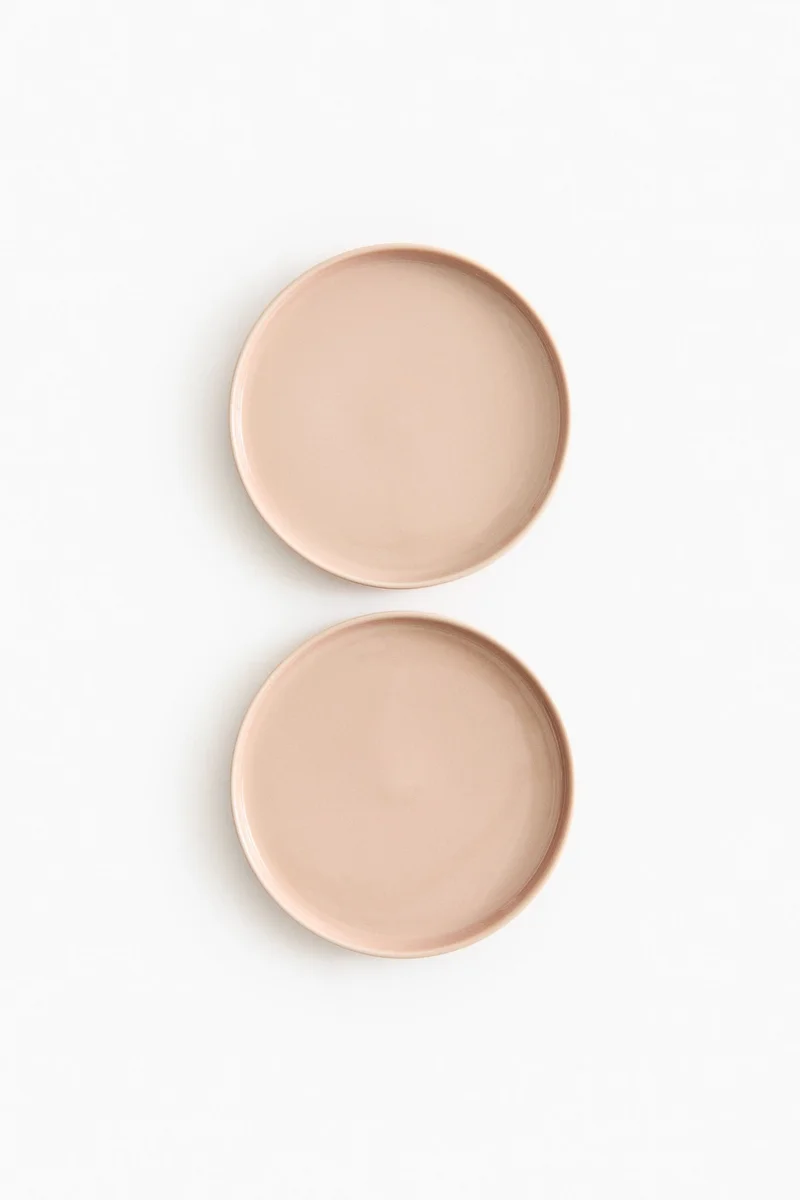 H&M 2-pack stoneware mid plates