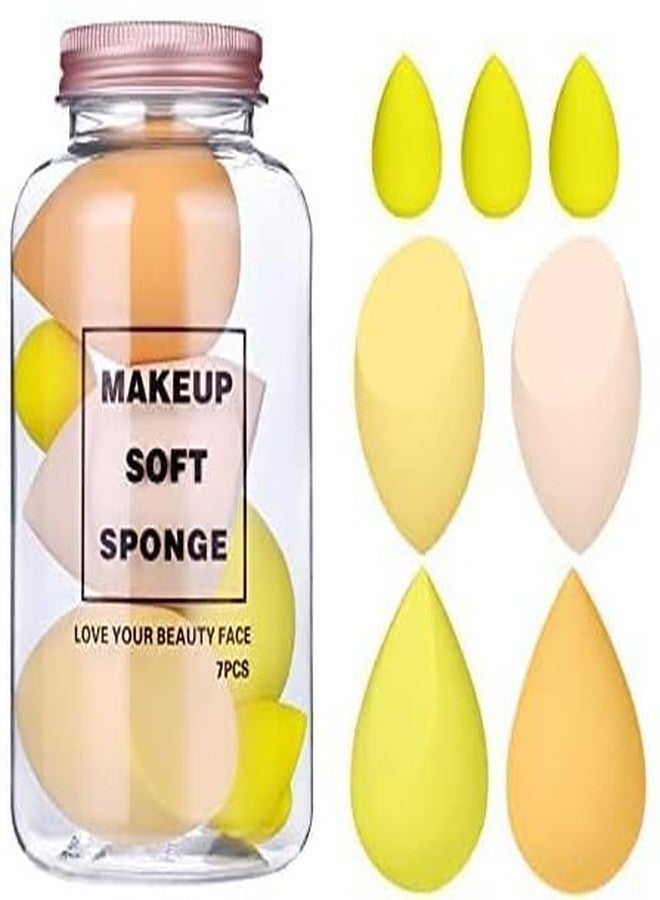 GOLD MAX Makeup Sponge Set Beauty Blender with Egg Case, Soft Sponge For Liquid Foundation, Creams, and Powders，Latex Free Wet and Dry Makeup (Yellow) - Image 2