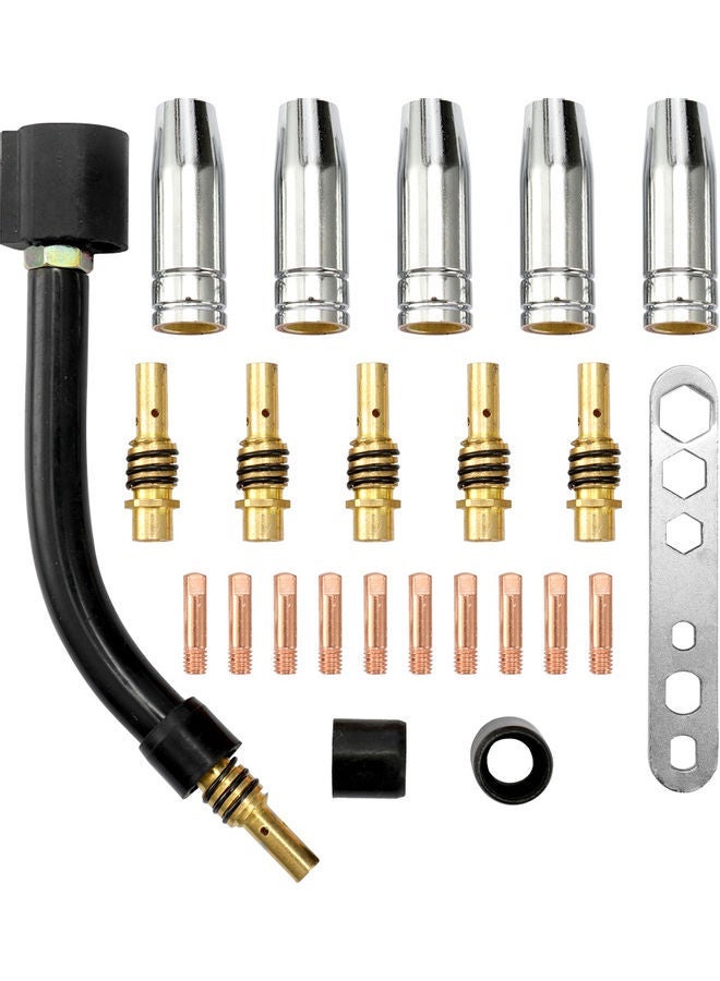 NIBEMINENT 24-Pieces Torch Consumable Electrode Shield Multicolour 21x5x14cm