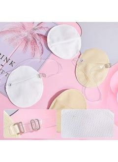 MVAQKLM  2 Pairs Underarm Sweat Pads Reusable Sweat Absorbing Guards Washable Armpit Sweat Pads with Shoulder Strap Under Arm Sweat Protectors Women Breathable Absorbent Sweat Pads Guards for Women and Men  - Image 4