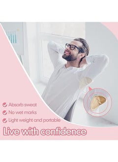 MVAQKLM  2 Pairs Underarm Sweat Pads Reusable Sweat Absorbing Guards Washable Armpit Sweat Pads with Shoulder Strap Under Arm Sweat Protectors Women Breathable Absorbent Sweat Pads Guards for Women and Men  - Image 5