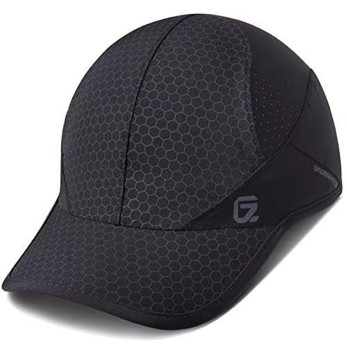 GADIEMKENSD Sport Cap,Soft Brim Lightweight Running Hat Breathable Baseball Cap Quick Dry Sport Caps Cooling Portable Sun Hats for Men and Woman Performance Cloth Workouts and Outdoor Activities Black - Image 1