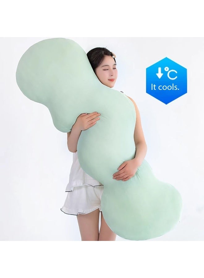 Side Sleeper Body Pillow, Cloud Shape Cooling Long Pillow with Removable Cover for Comfortable Sleep, Full Body Pillow for Kids Adults Pregnancy (Pink)  - Image 5