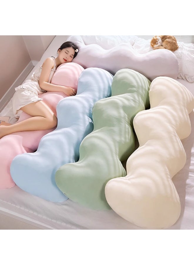 Side Sleeper Body Pillow, Cloud Shape Cooling Long Pillow with Removable Cover for Comfortable Sleep, Full Body Pillow for Kids Adults Pregnancy (Pink)  - Image 4