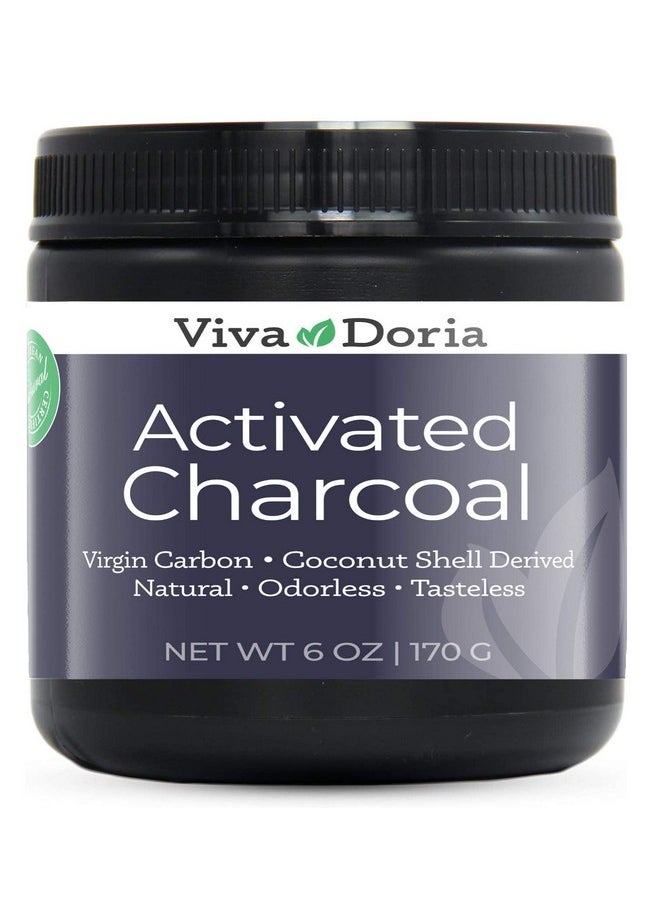Viva Doria - Virgin Activated Charcoal Powder Coconut Shell Derived Food Grade 6 Oz - Image 1