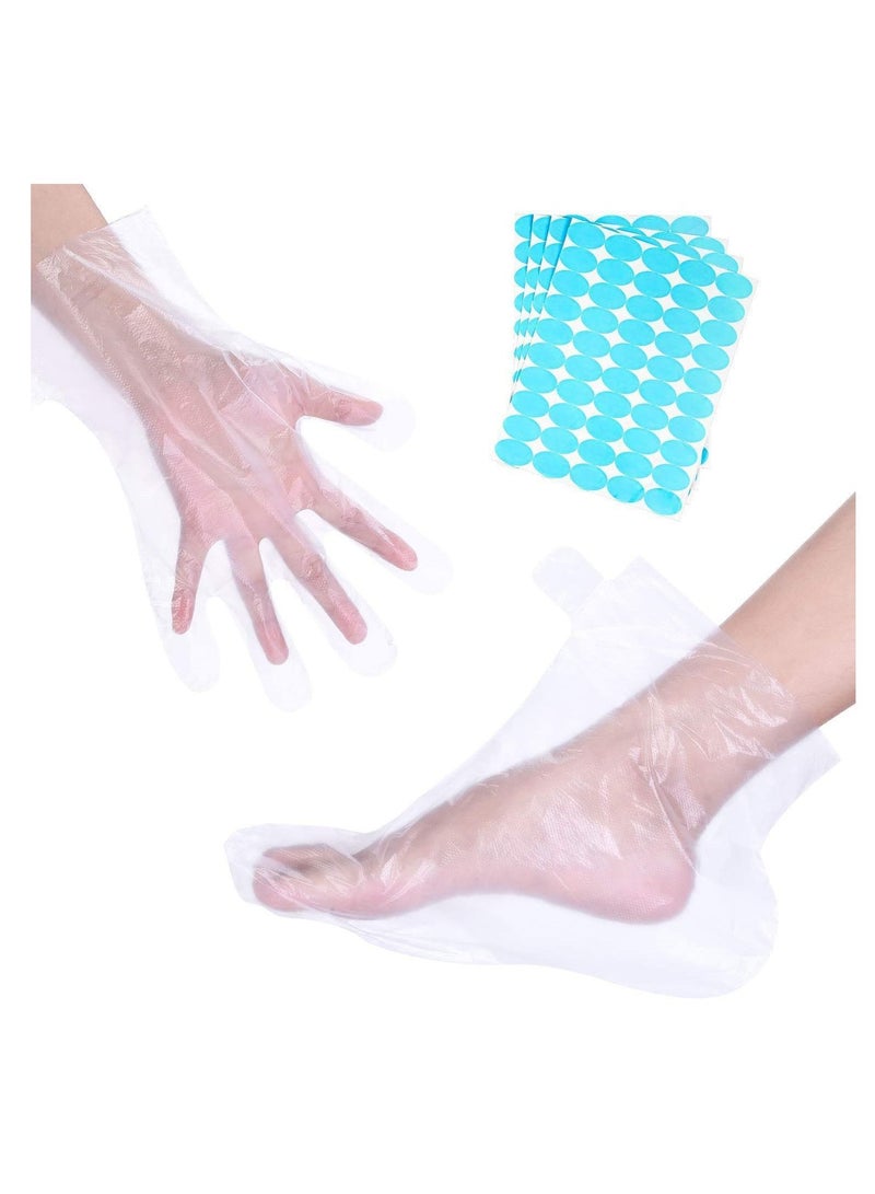 Counts Paraffin Wax Liners, Elastic Opening Insulated Mitts, Sock Liners for Hands, Feet Hot Bath Heated SPA Therapy Care Treatment Warmer Machine 200PCS  - Image 1