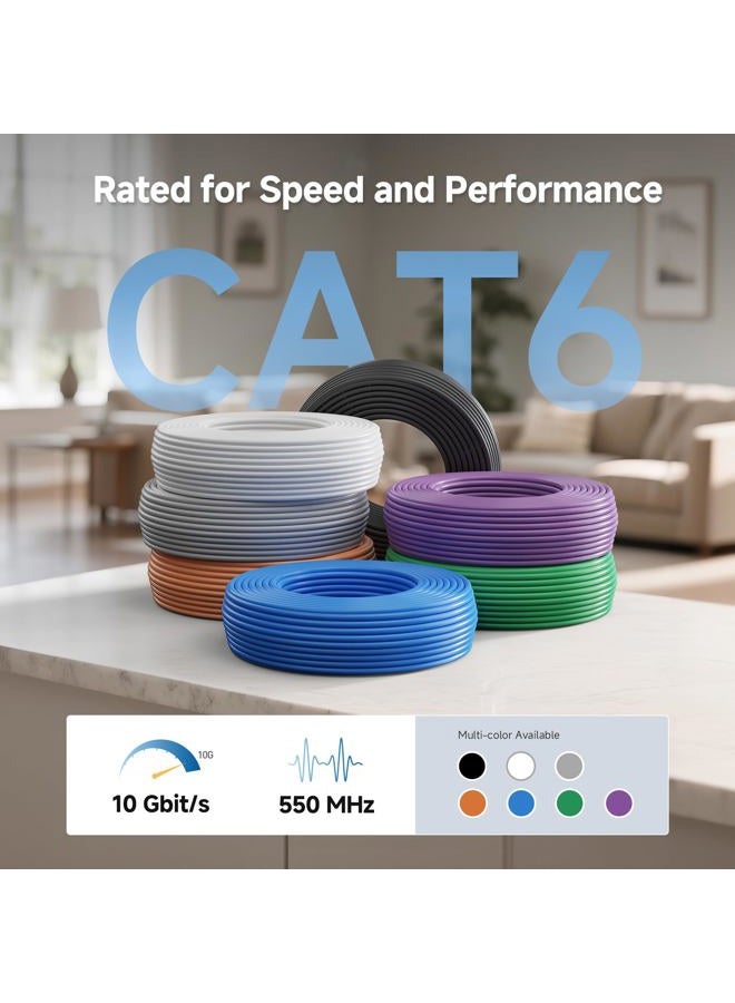 Cable Matters [UL Listed] 10Gbps in-Wall (CM) Rated 23AWG Bare Copper Cat 6 Cable 500 ft (Cat6 Bulk Cable 500 ft, Cat6 Ethernet Cable, Internet Cable, Network Cable) in Blue - Image 3