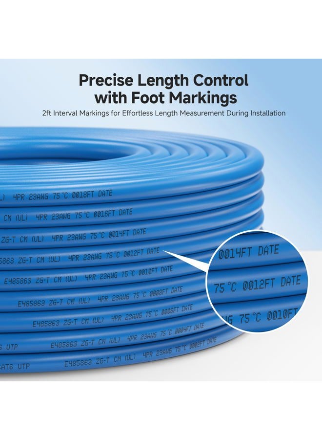 Cable Matters [UL Listed] 10Gbps in-Wall (CM) Rated 23AWG Bare Copper Cat 6 Cable 500 ft (Cat6 Bulk Cable 500 ft, Cat6 Ethernet Cable, Internet Cable, Network Cable) in Blue - Image 5
