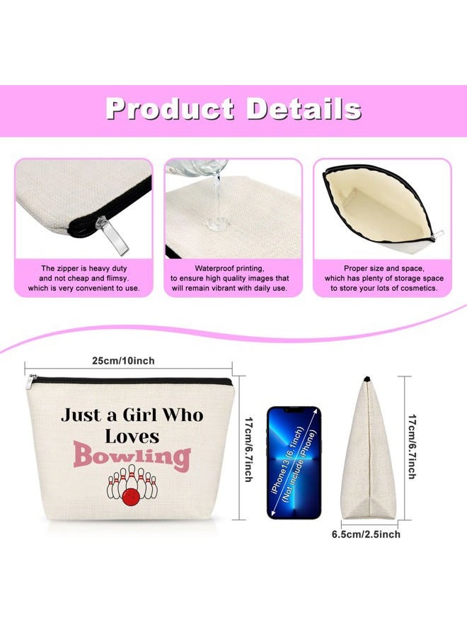 Gfhzdmf Bowling Lover Makeup Bag for Women - Club Themed Cosmetic Bag for Bowlers, Team Mom, Player, Coach - Birthday, Christmas, Thanksgiving Gift - Image 2