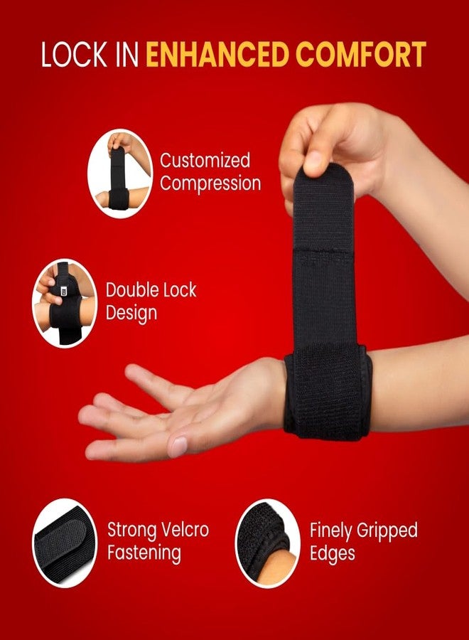 Dr. Ortho Dr.Ortho Wrist Support Neoprene Double Lock With Adjustable Wrist Strap | Neoprene Compression Brace For Pain Relief, Gym, Sports & Recovery For Men & Women | Pack Of 1(Black) - Image 3