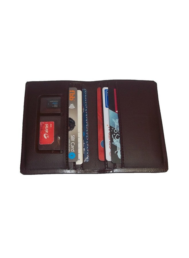 Peacock حامل بطاقات الائتمان والخصم من بيكوك للجنسين باللون البني الداكن مع منظم لبطاقات SIM والذاكرة - Image 1