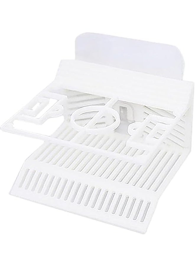 Kitchen Sponge Holder with Soccer Field Design, Double-Sided Storage, 6.5 x 5.7 x 8 cm, White - Image 3