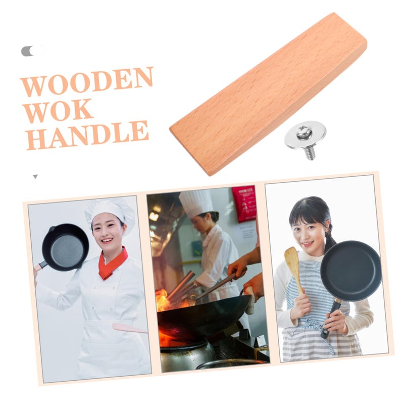 Wooden Pot Handle Removable Versatile Grip for Wok Frying Pan Saucepan Outdoor Kitchen - Image 4