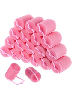 Geyoga Geyoga 18 Pieces Sponge Hair Rollers Large Soft Foam Hair Styling Curlers Large Size Hairdressing Curlers for Women(1.6 x 2.8 Inches,Pink)  - Image 1