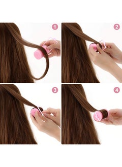 Geyoga Geyoga 18 Pieces Sponge Hair Rollers Large Soft Foam Hair Styling Curlers Large Size Hairdressing Curlers for Women(1.6 x 2.8 Inches,Pink)  - Image 3