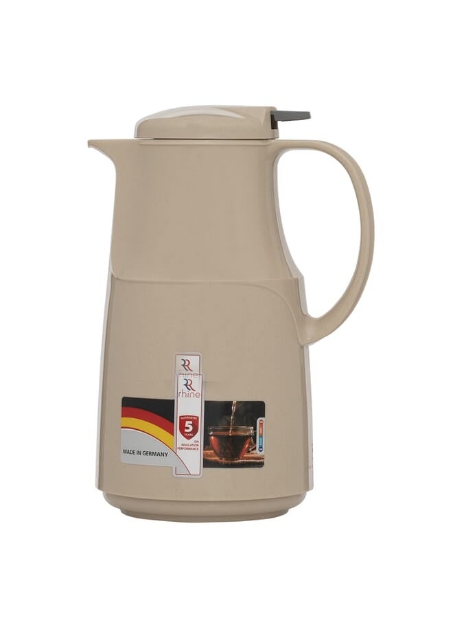 Markutec Rhein German Tea Thermos Beige, 1L, Pressure Type - Image 1