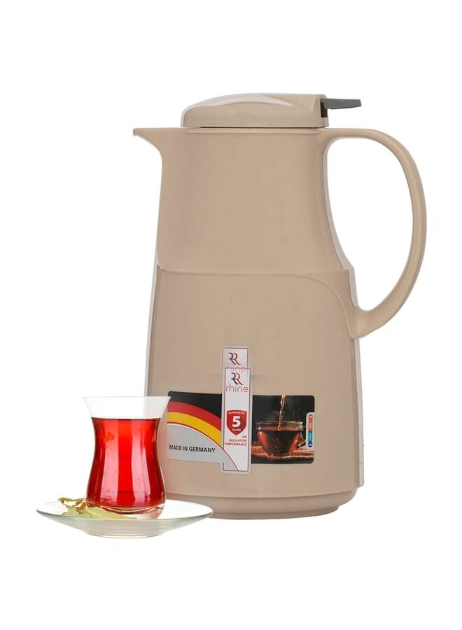 Markutec Rhein German Tea Thermos Beige, 1L, Pressure Type - Image 2