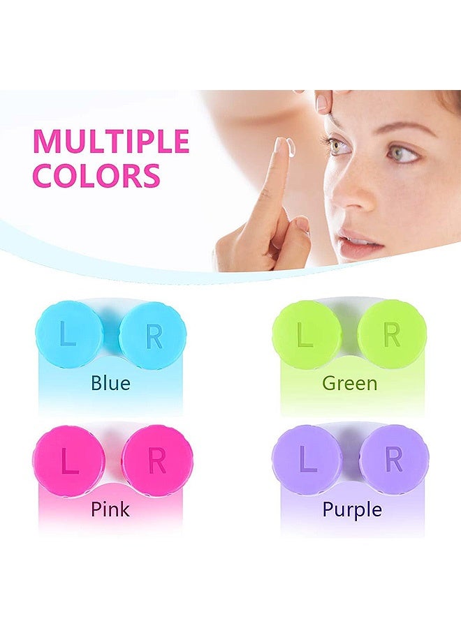 Photon 16 Pack Mini Colourful Contact Lens Cases Set,  Bulk Box Holder Container Soak Storage Kit - Image 4