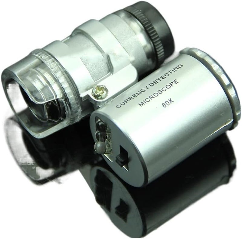 Mini 60X Magnifier Microscope with LED Light for Lab Accessories - Image 2