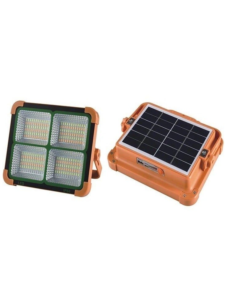 LED flashlight, powered by solar energy, water and rain resistant, equipped with a huge internal battery to charge the phone and various devices - Image 1