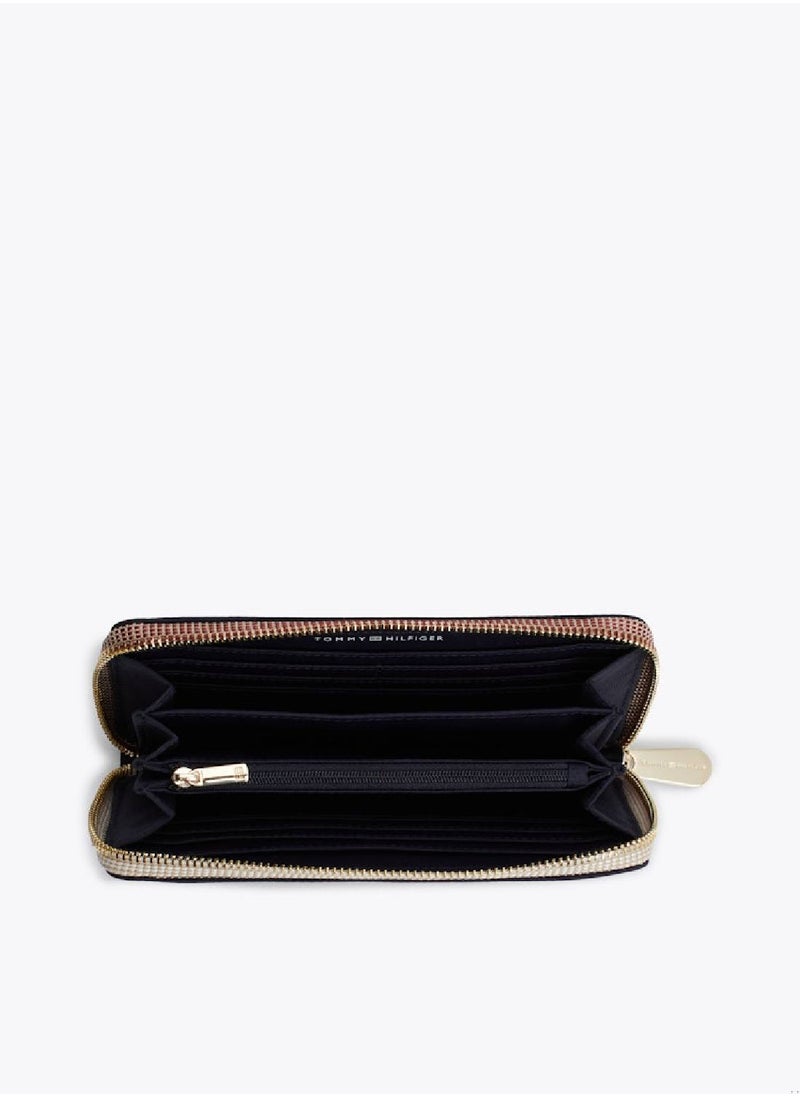 TOMMY HILFIGER - Women's Poppy Large Wallet - Polyester, Blue - Image 1