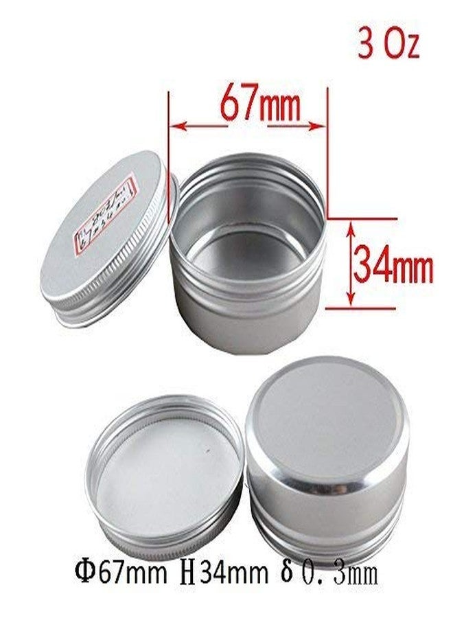 CTKcom 6-Packs 3 oz Screw Top Metal Tins Aluminum Tin Cans Gram Jar,90ml Empty Slip Slide Round Containers For Lip Balm,Salve,Crafts,Cosmetic,Candles,Storage Kit(90g) - Image 2