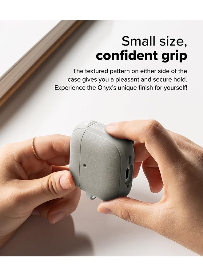Ringke Onyx Magnetic for AirPods 4 Case, Firm Grip Shockproof Heavy Duty Durable Cover Compatible with Magsafe Charger for AirPods 4th Generation- Warm Gray - Image 5