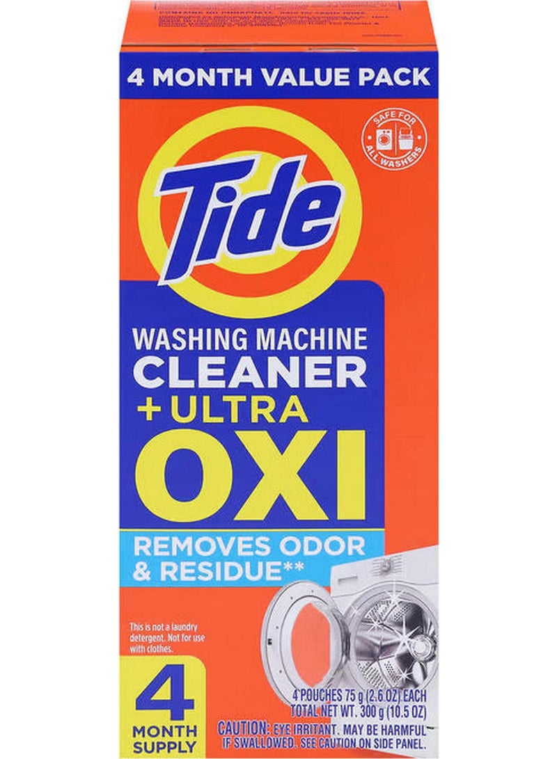 Tide Washing Machine Cleaner OXI Enhanced Remove Odor Residue 4 Month Value Pack - Image 1
