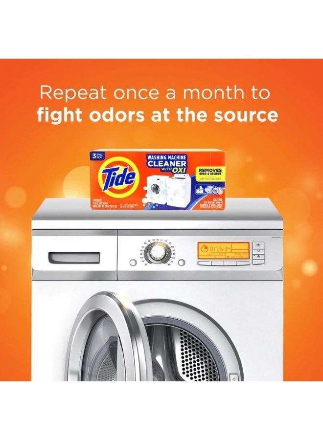 Tide Washing Machine Cleaner OXI Enhanced Remove Odor Residue 4 Month Value Pack - Image 3