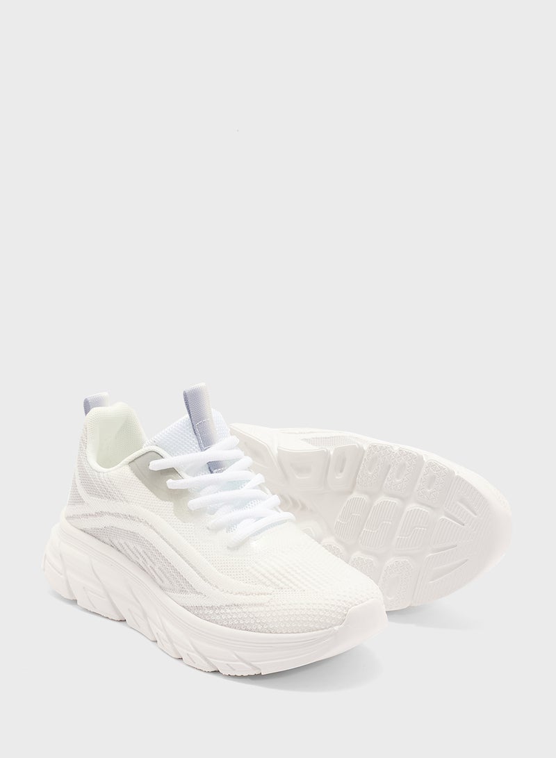 Ginger Lace Up Knit Sneaker  - Image 3
