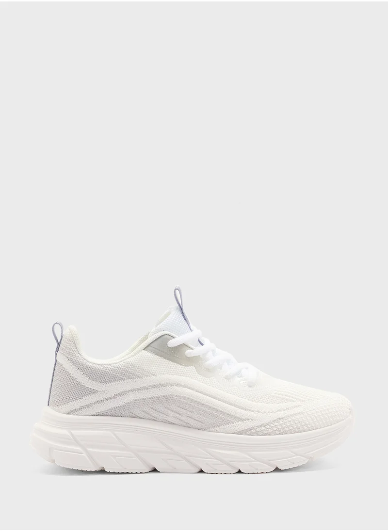 جينجر Lace Up Knit Sneaker