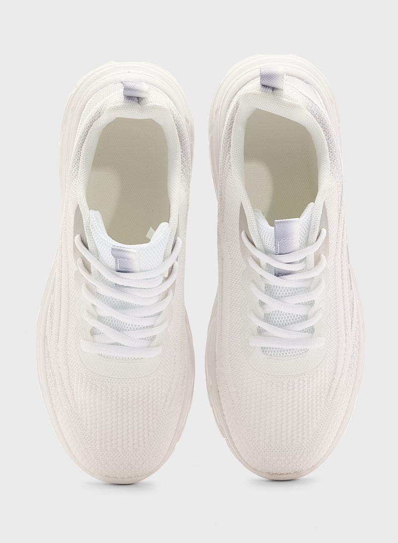 Ginger Lace Up Knit Sneaker  - Image 4