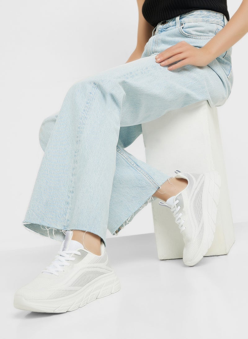 Ginger Lace Up Knit Sneaker  - Image 5