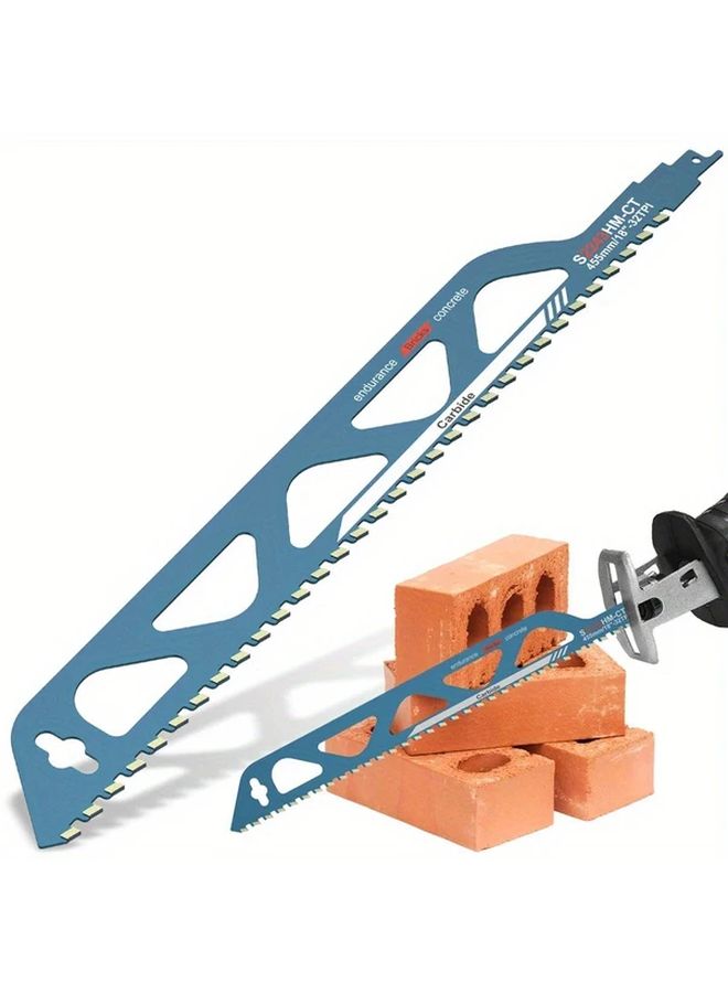 Heavy Duty Reciprocating Saw Blade Carbide Tipped 10 12 18 20 Inch Concrete Brick Stone Cutting - Image 1