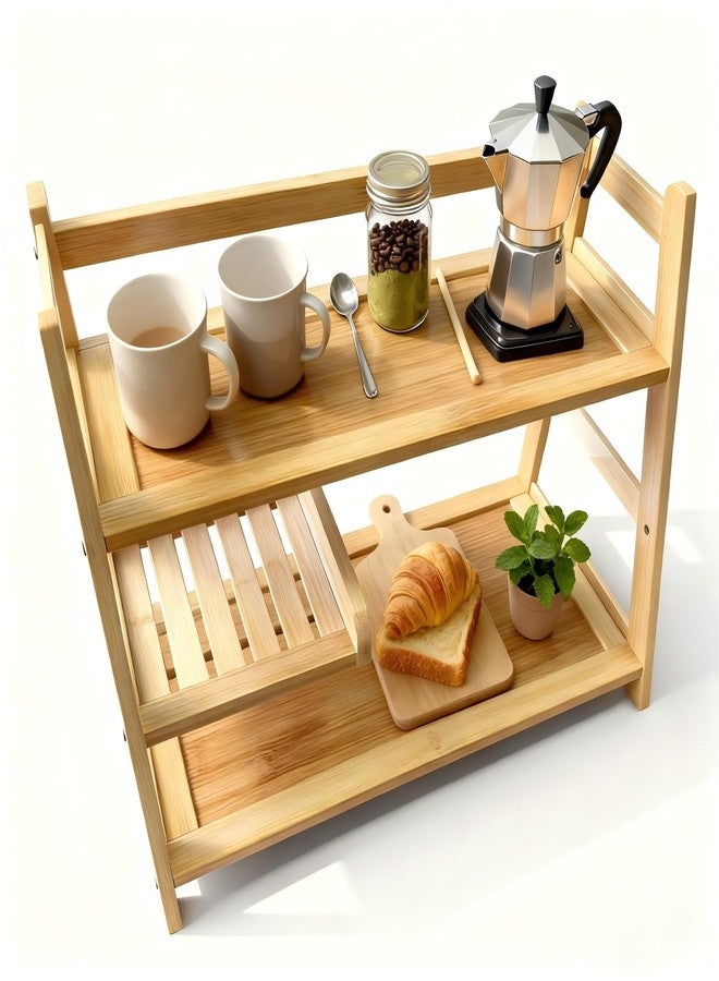 Lnncdsc Bamboo Matcha Station Organizer - Large Capacity 3-Tier Shelf, Easy to Install for Matcha and Coffee Bar Accessories, Perfect for Tea and Coffee Enthusiasts.(wood, large) - Image 4