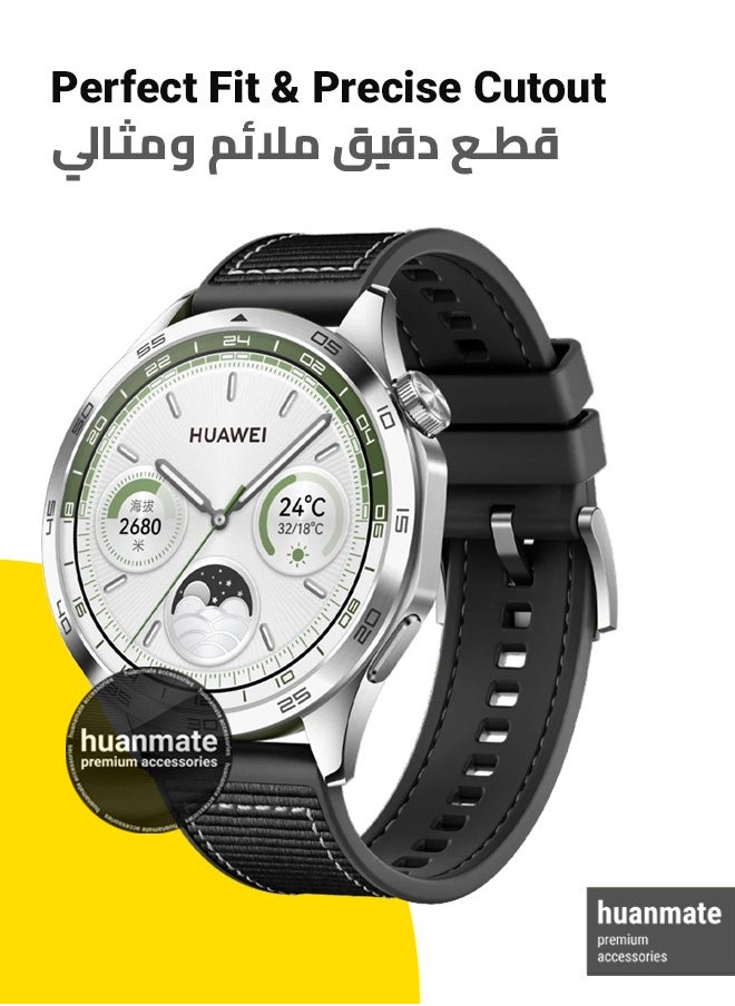 huanmate Huawei Watch GT 4 46mm Soft Silicone Replacement Strap - High Quality, Lightweight, Stylish & Durable - Easy Installation - Replacement Strap for Huawei Watch GT 4 46mm  - Image 2