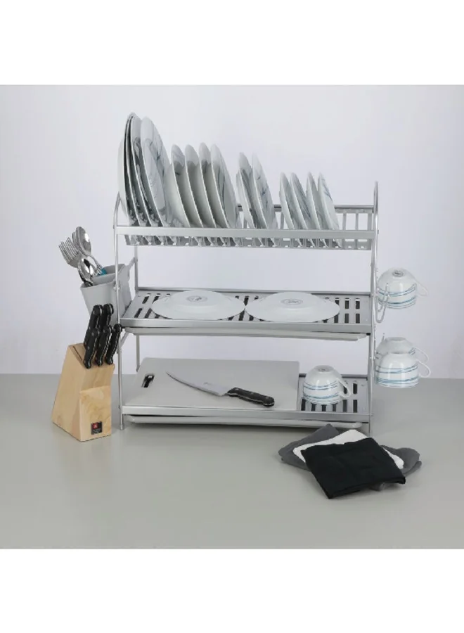 بارفيت رف اطباق كبير من 3 طبقات من كروم كبير TA-6250A3