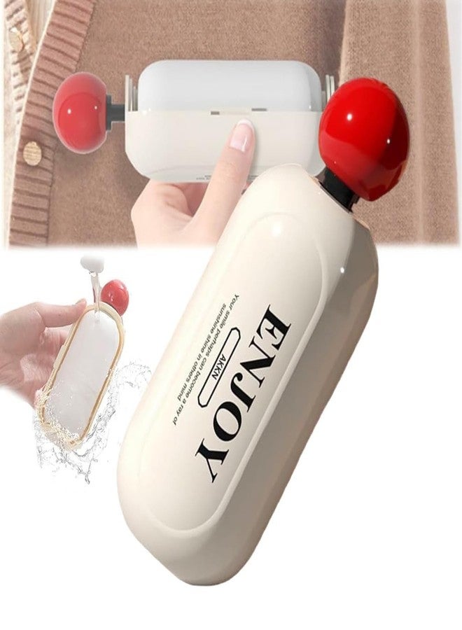 Hogitpe 1pcs Enjoy Lint Roller, Enjoy Sticky Lint Roller, 2 In1 Washable Lint Remover，Reusable Portable Mini Travel Sticky Roller，Furniture,Clothes,Hair Removers for Dog and Cat (White) - Image 1